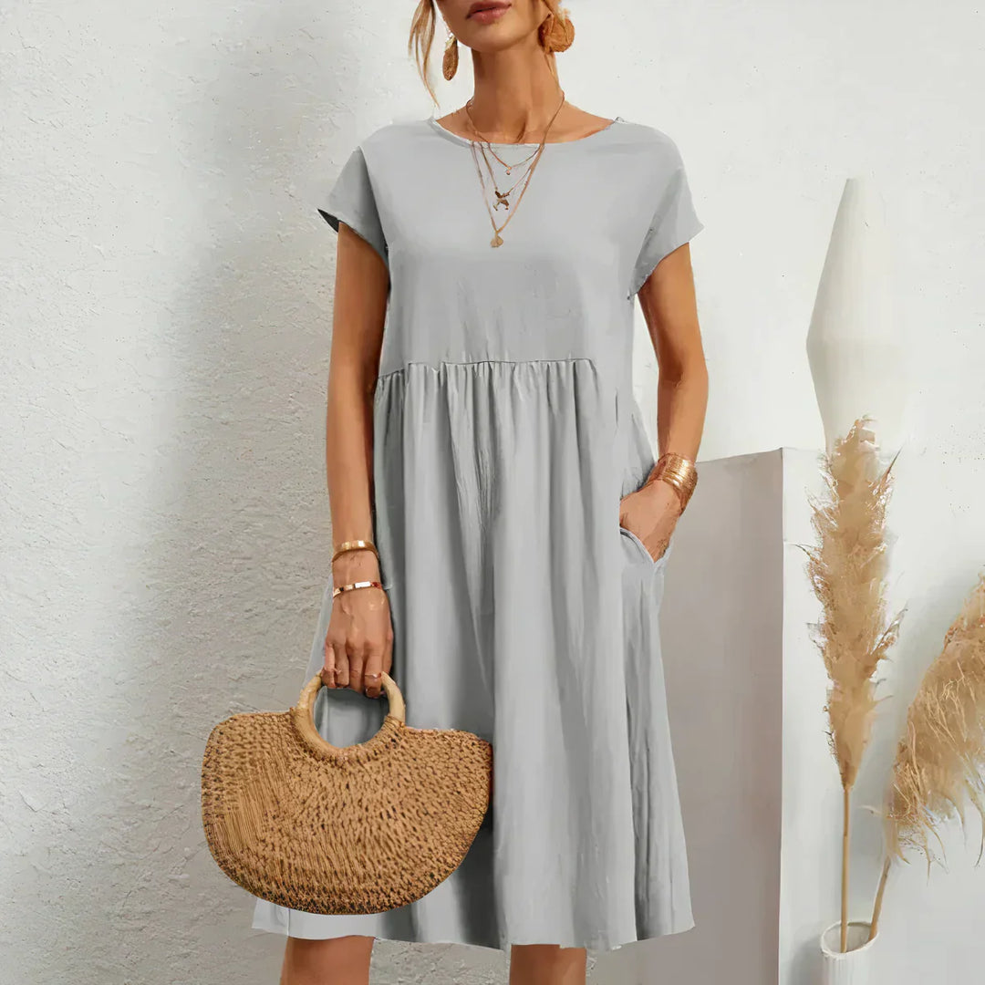 Levoire | Robe D'Été Avec Poches Gris