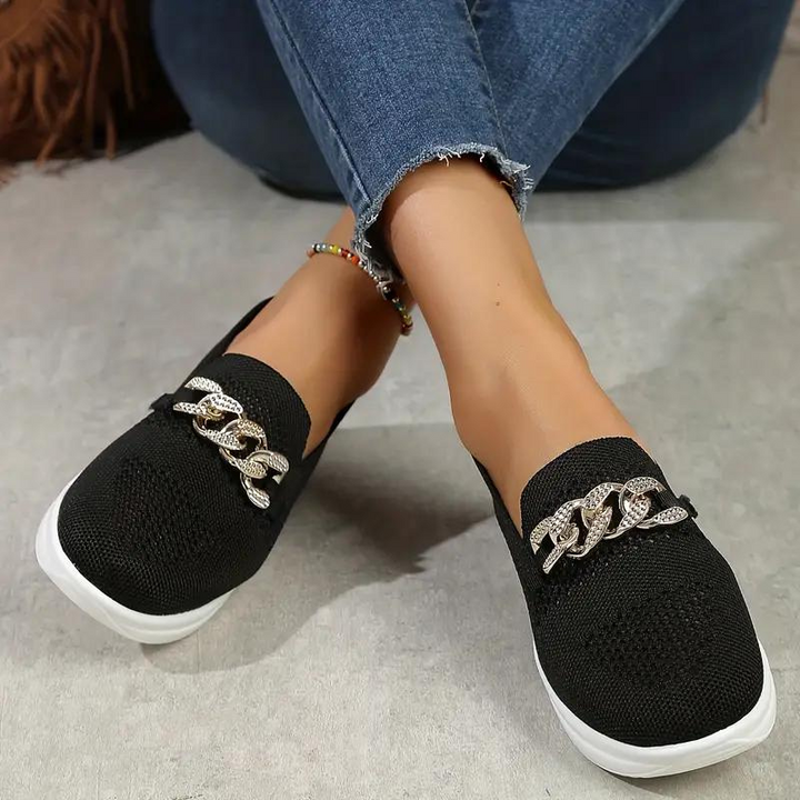 Levoire | Chaussure Mocassins Élégante Avec Détail De Chaîne Pour Femmes
