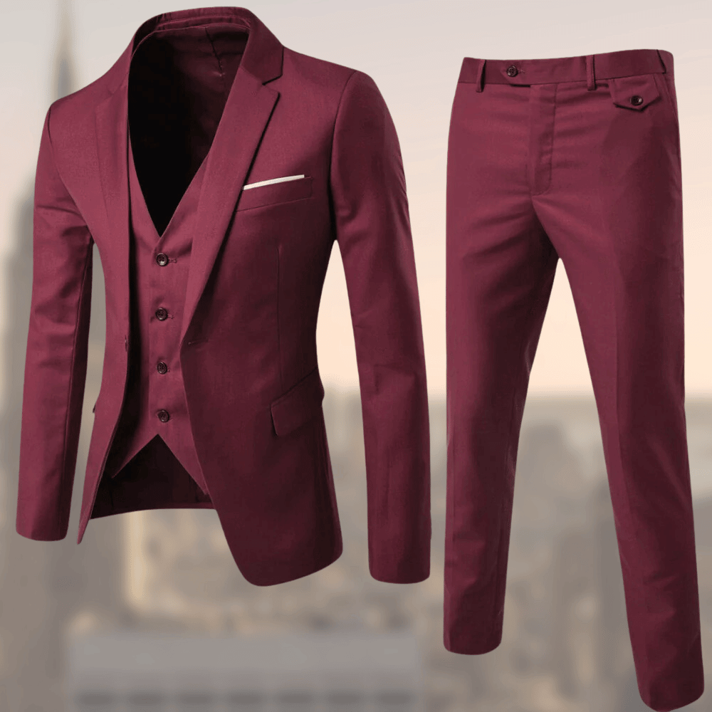 Levoire | Le Costume Élégant De Haute Qualité Rouge