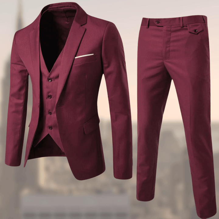 Levoire | Le Costume Élégant De Haute Qualité Rouge