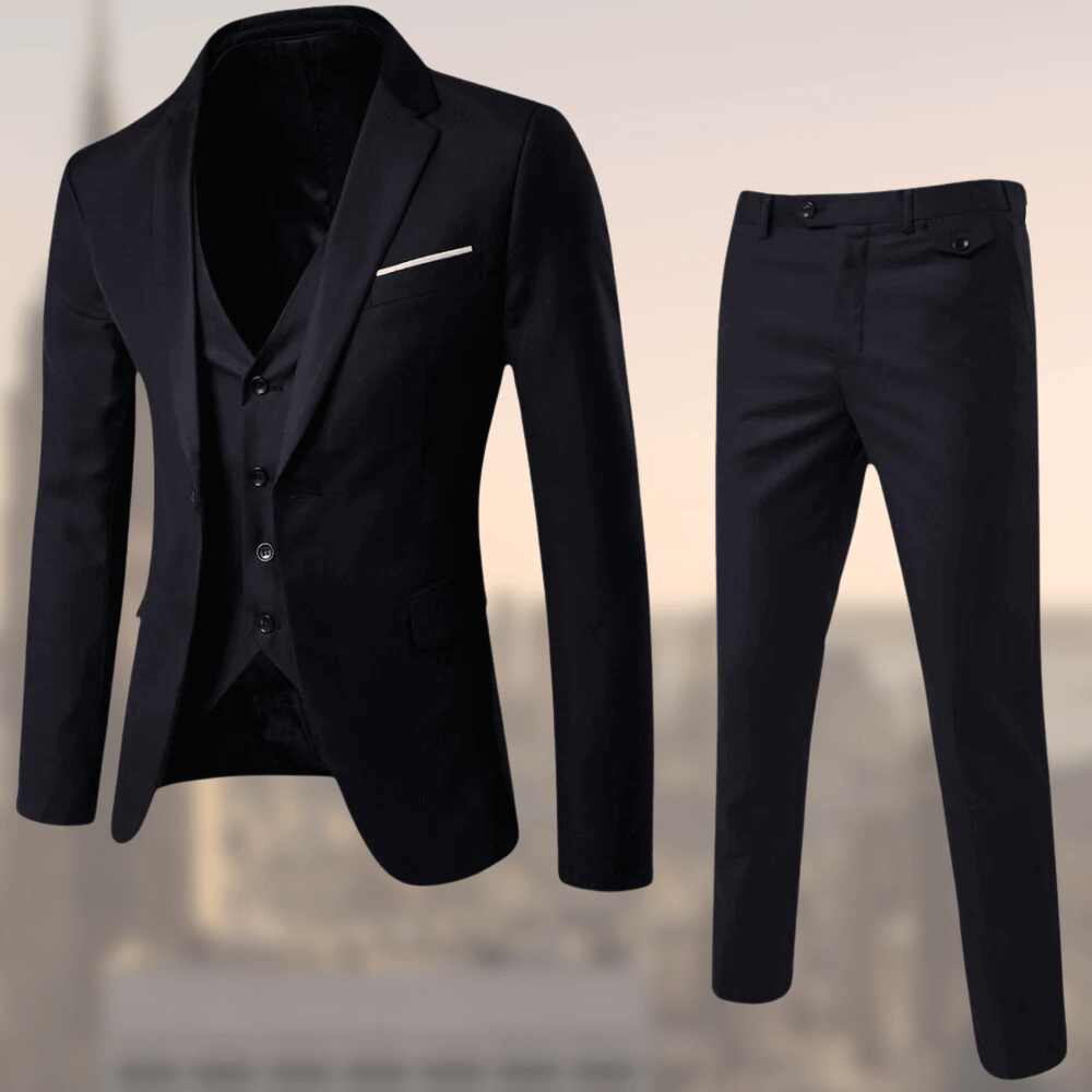 Levoire | Élégant Ensemble Trois Pièces Pour Homme Noir