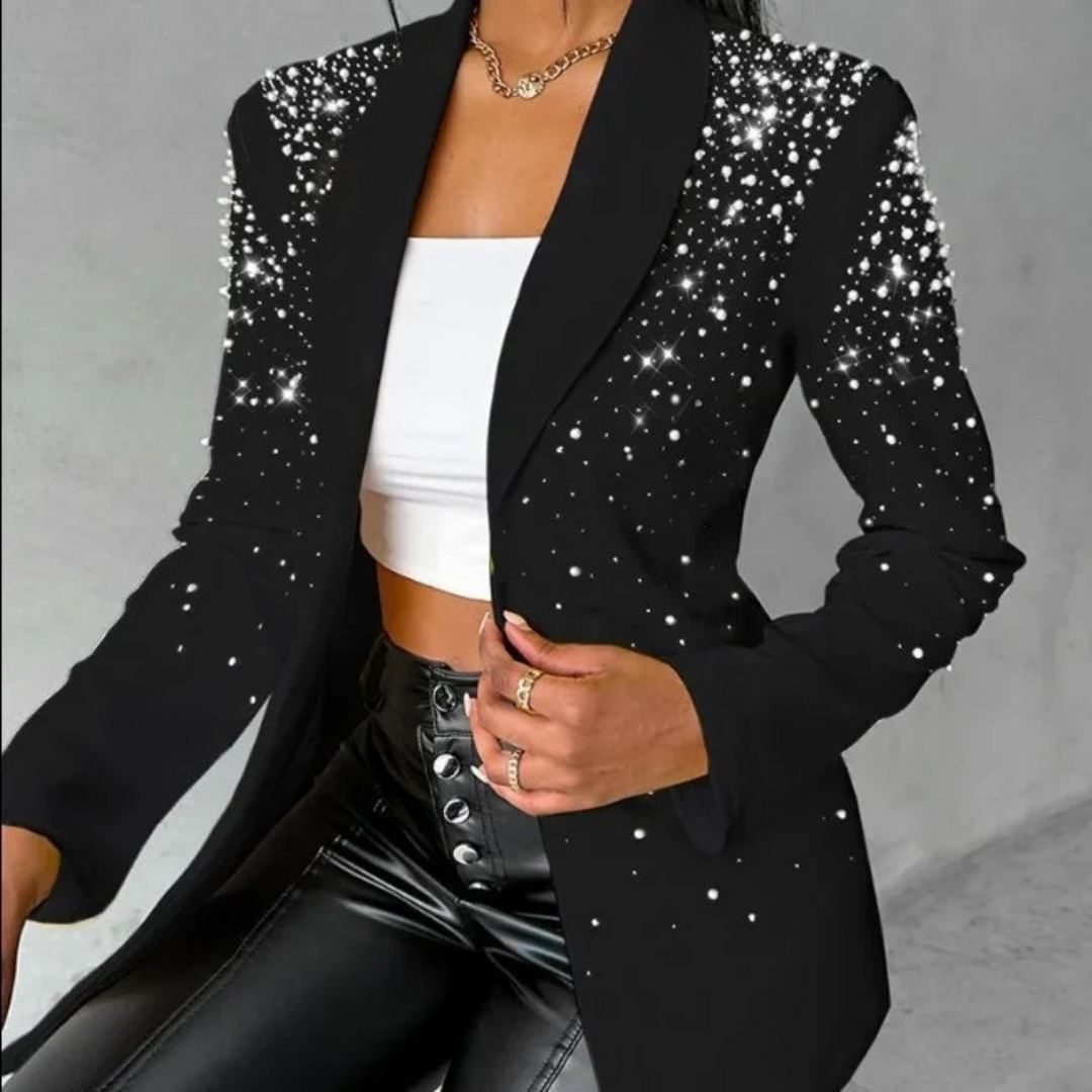 Levoire | Blazer Avec Décoration En Perles Pour Femmes Noir