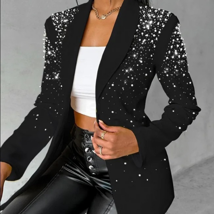 Levoire | Blazer Avec Des Boutons En Nacre Pour Femmes Noir