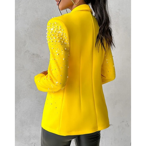 Levoire | Blazer Pour Femmes Ajusté Avec Perles Intégrées