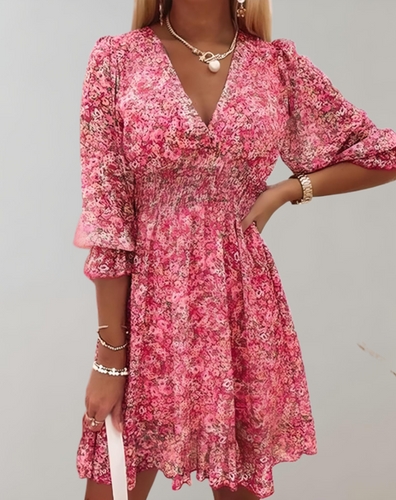 Levoire | Robe D'Été Décolleté En V Robe De Loisirs Matériau Léger