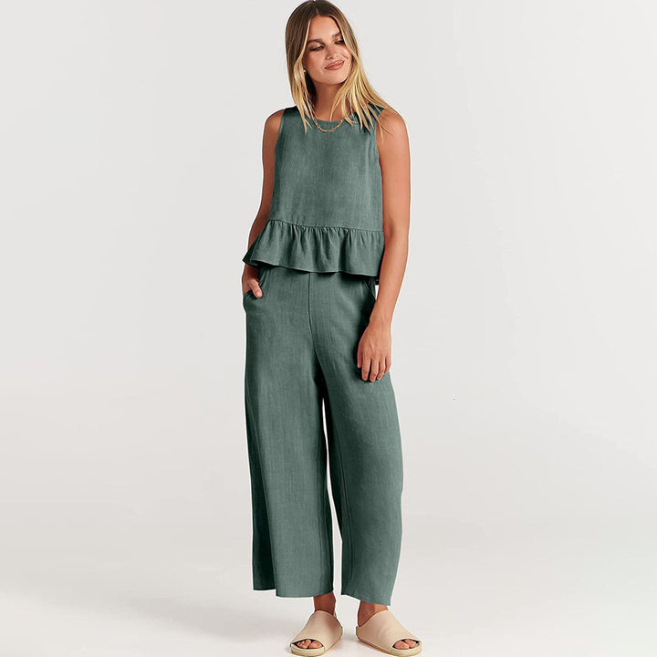 Levoire | Ensemble Deux Pièces Accessoire Sans Manches Pour L'Été Gris