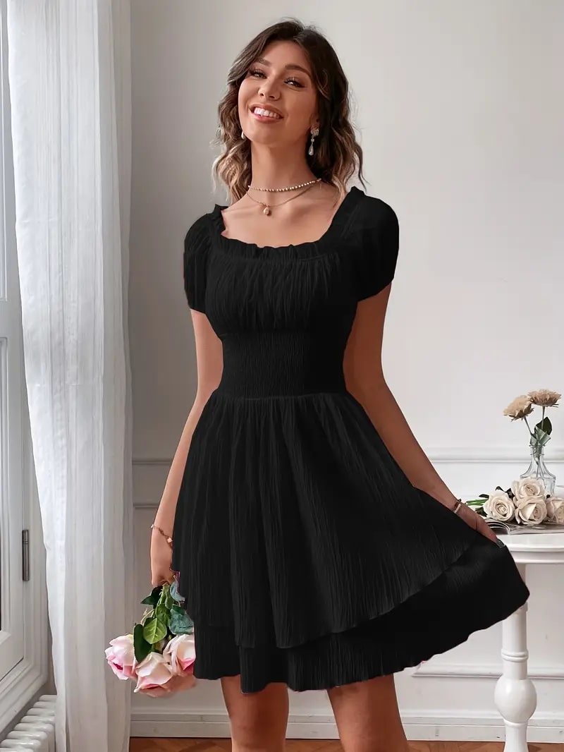 Levoire | Robe Élégante Off Shoulder Noir