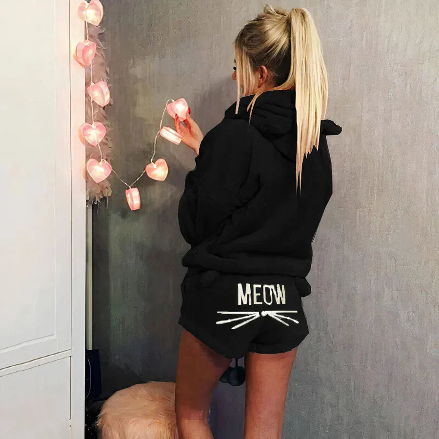 Levoire | Haut De Pyjama Pour Femmes Et Ensemble De Shorts Noir