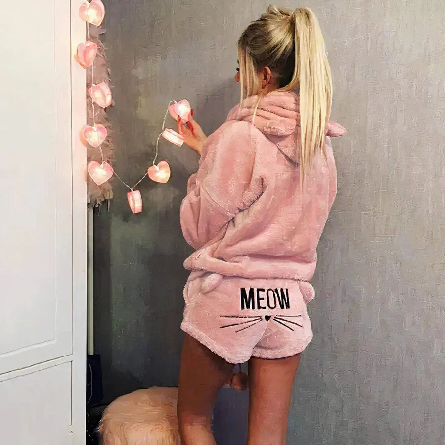 Levoire | Haut De Pyjama Pour Femmes Et Ensemble De Shorts Rosa