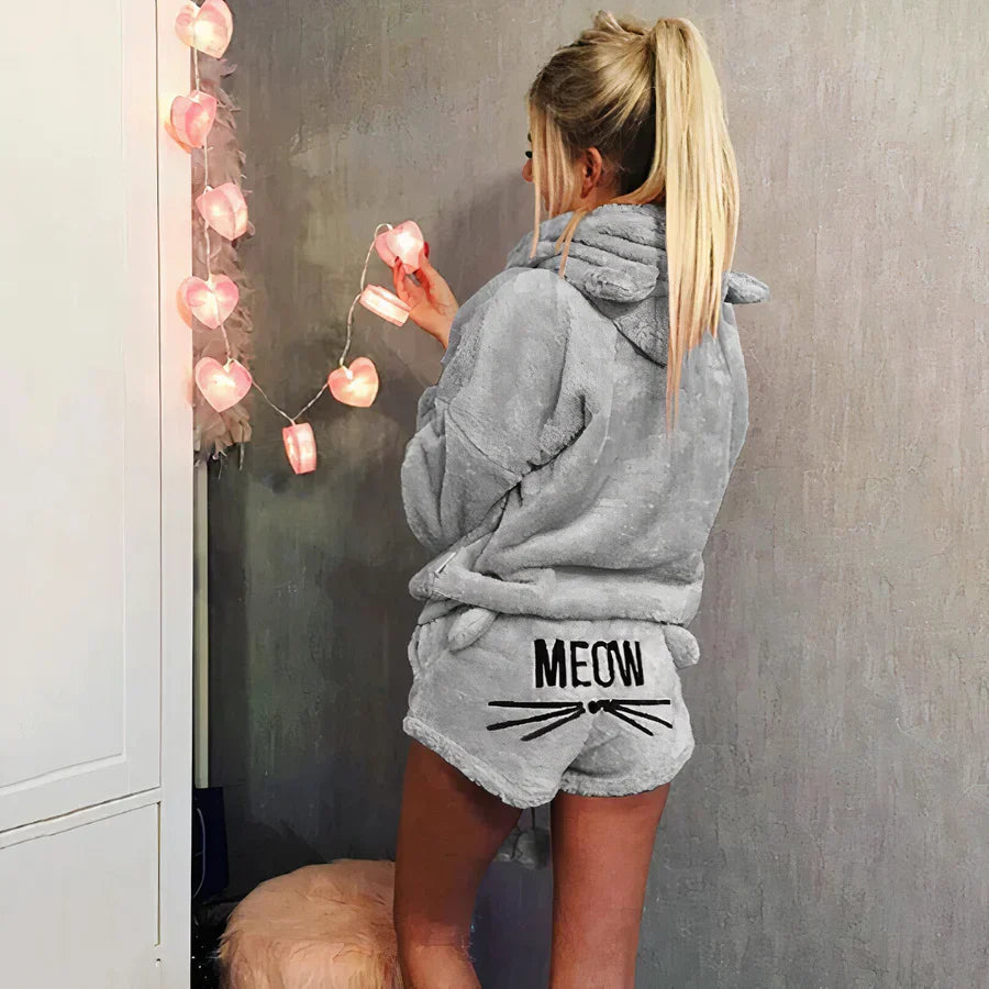 Levoire | Haut De Pyjama Pour Femmes Et Ensemble De Shorts Gris