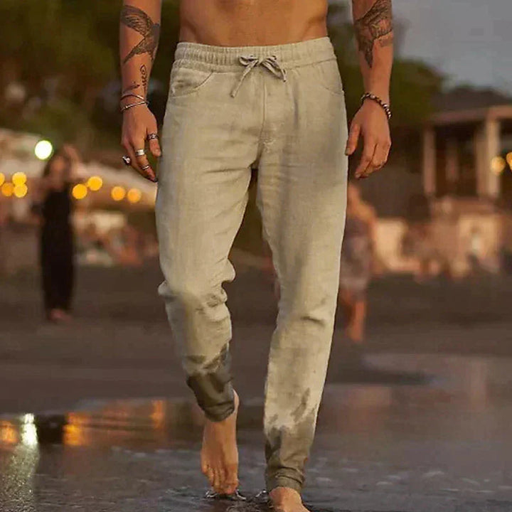 Levoire | Rento Teinted Men'S Pants With Elastic Waistband Khaki