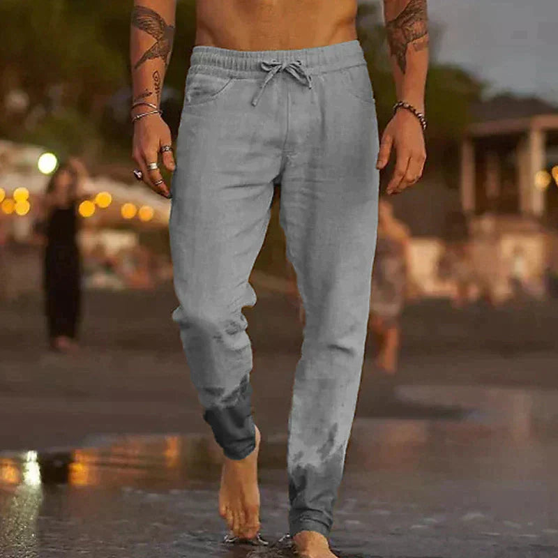 Levoire | Rento Teinted Men'S Pants With Elastic Waistband Gris