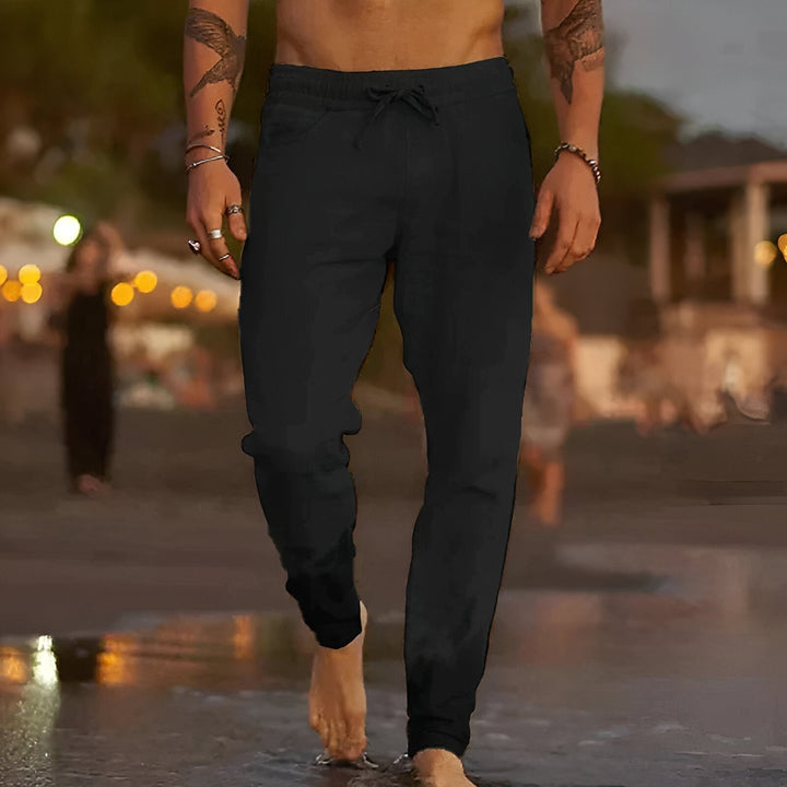 Levoire | Pantalon De Loisirs En Lin Noir