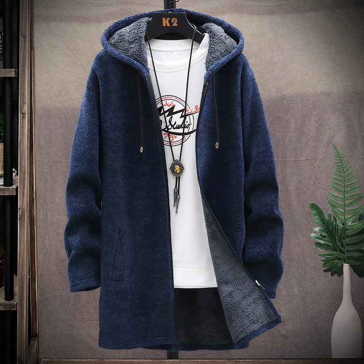Levoire | Sweat à capuche mi-long avec Isolation Thermique et Style Élégant pour Femmes Marine