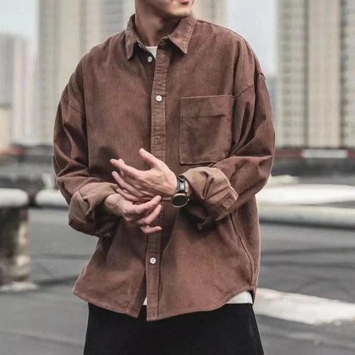 Levoire | Veste En Cord Avec Boutons Pour Hommes