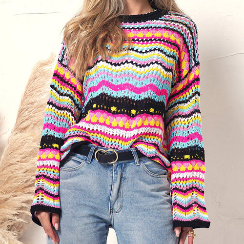 Levoire | En Tricot Rayé Colorées