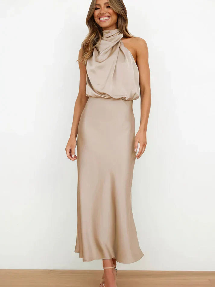 Levoire | Robe Dos Nu Simple Beige