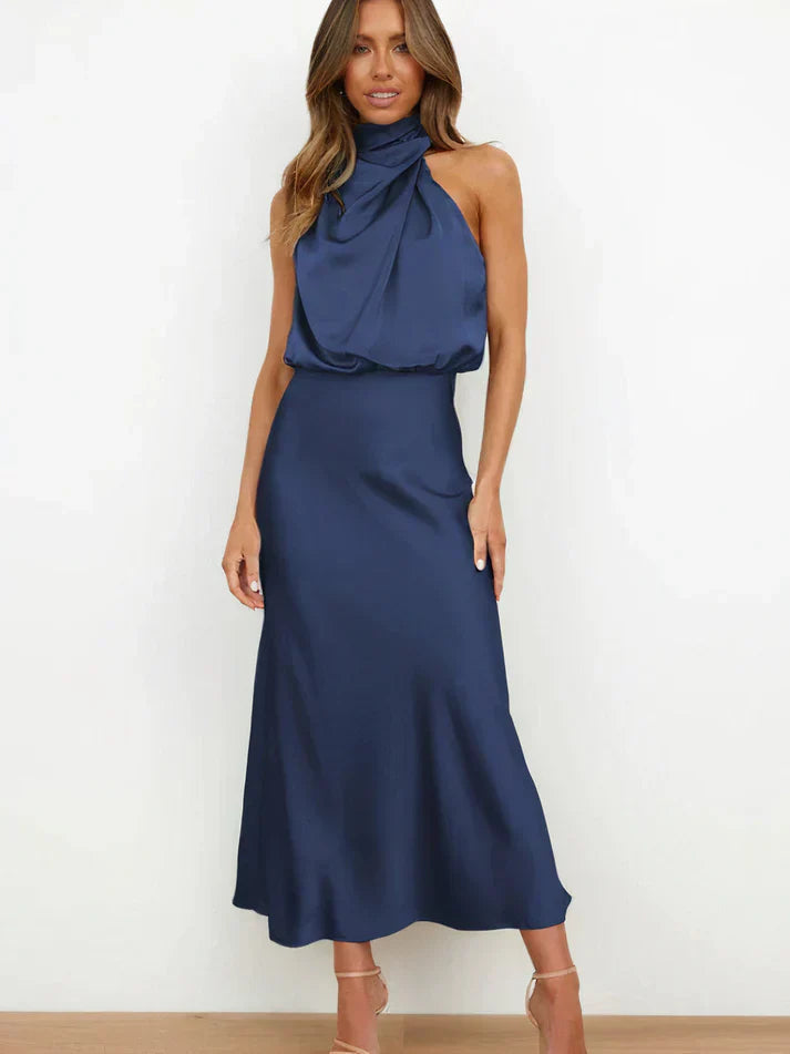 Levoire | Robe Dos Nu Simple Bleu