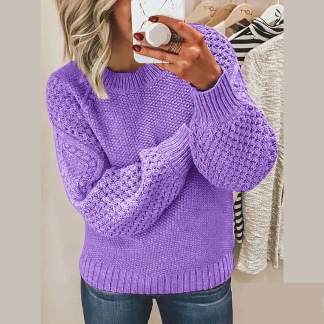 Levoire | Pull D'hiver Pour Femme - Manches Longues Violette