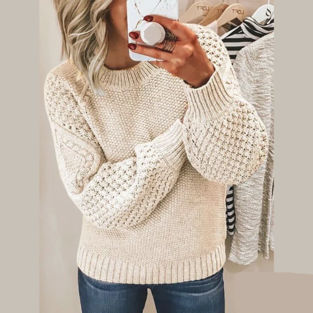 Levoire | Pull D'hiver Pour Femme - Manches Longues Beige