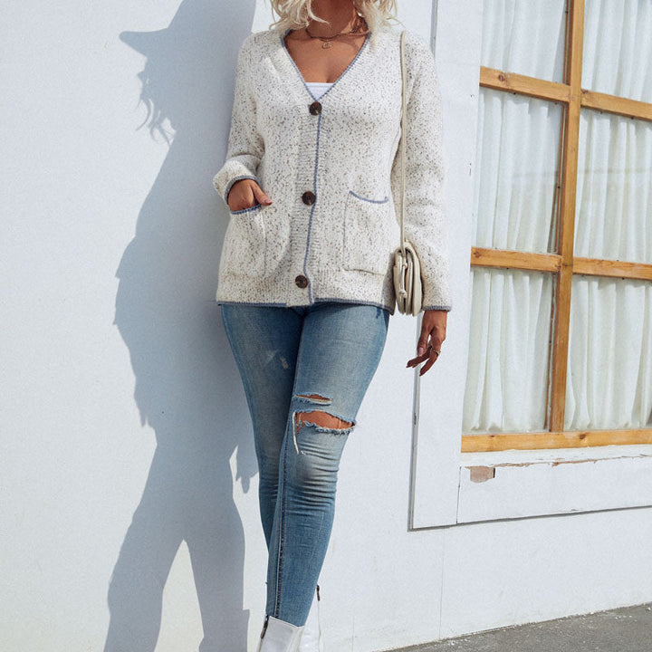 Levoire | Veste Tricot Décontractée Longue Pour Femmes
