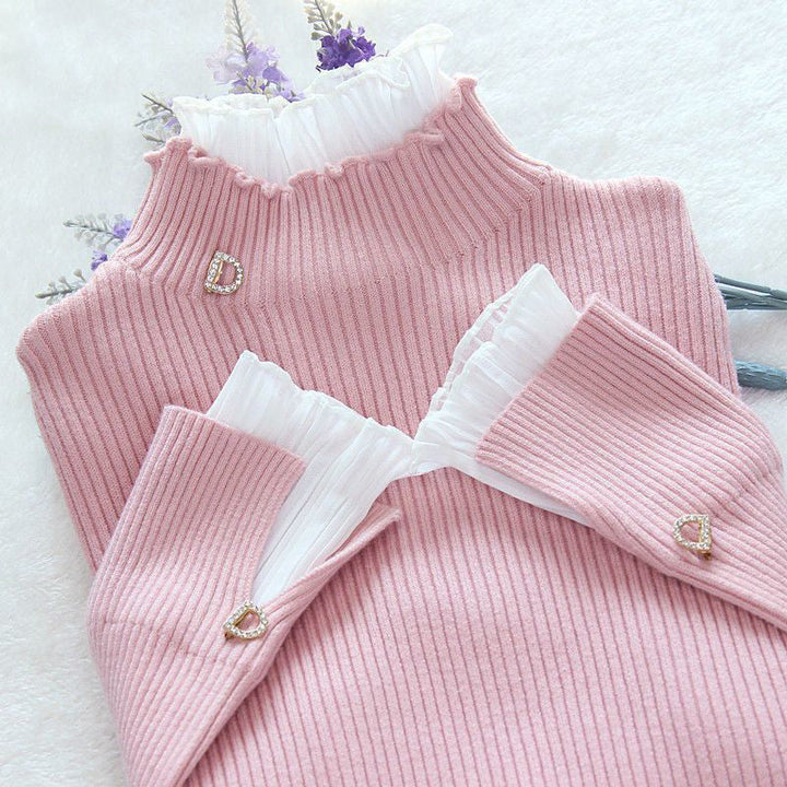 Levoire | Pull À Col Roulé Élégant Avec Des Détails Classiques Rosa