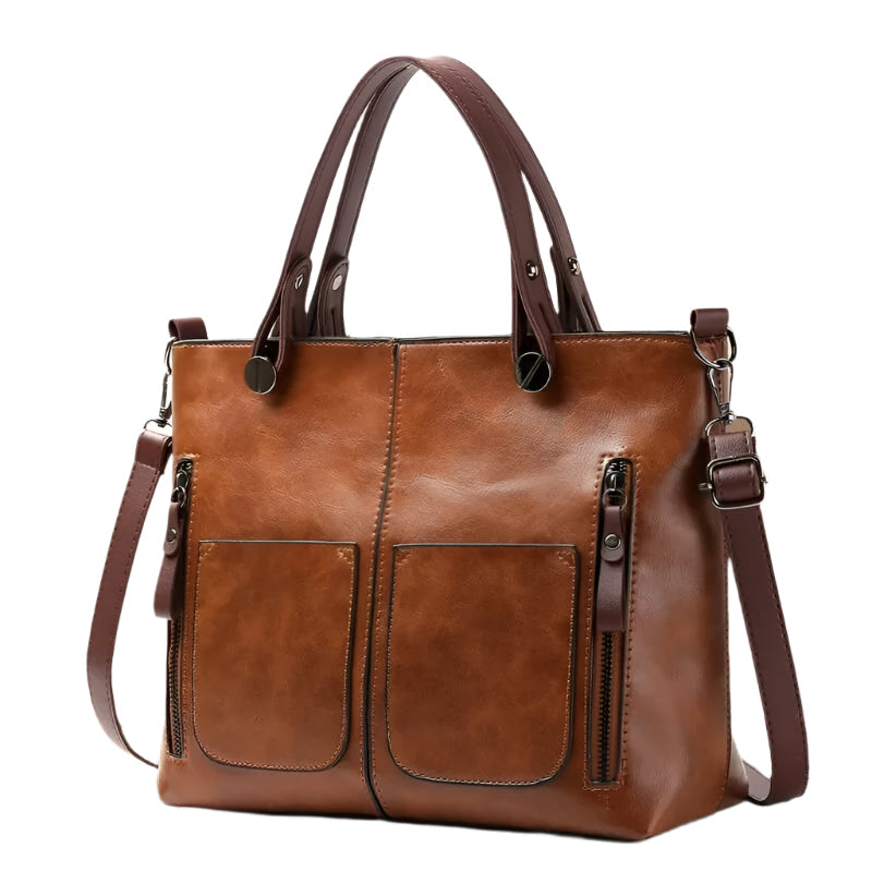 Levoire | Sac À Main Élégant Polyvalent Pour Femmes Stylées Braun 32cm x 26cm x 12cm