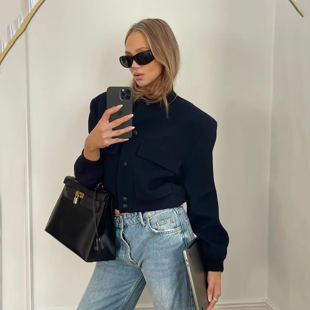 Levoire | Bomber Jacket Décontractée Noir