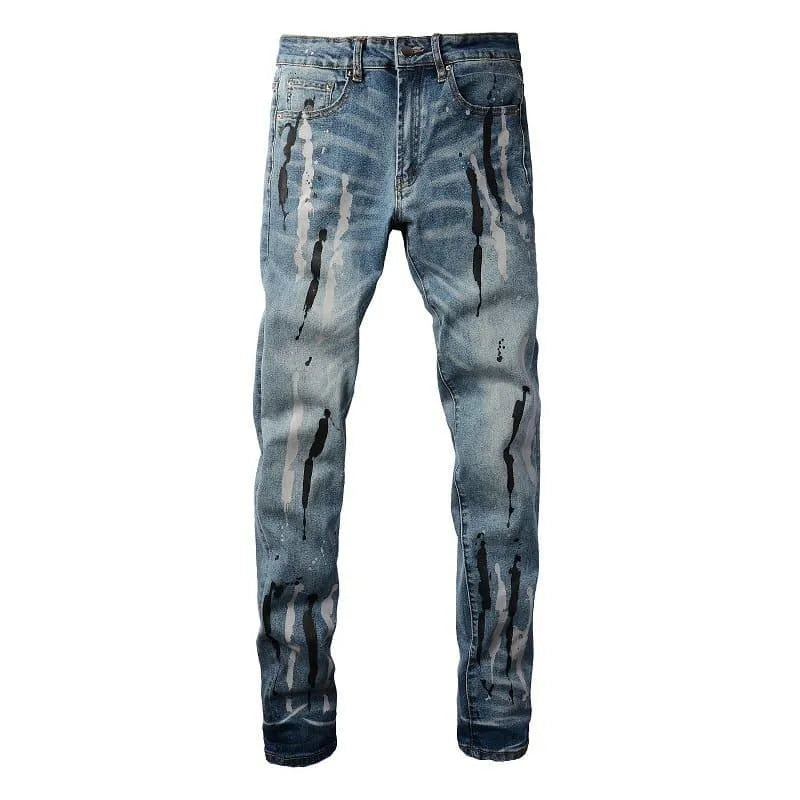 Levoire | Pantalons Splash pour hommes Bleu foncé