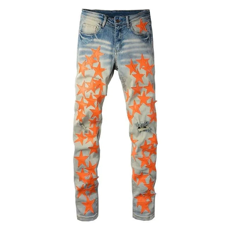 Levoire | Jeans Star pour hommes Orange