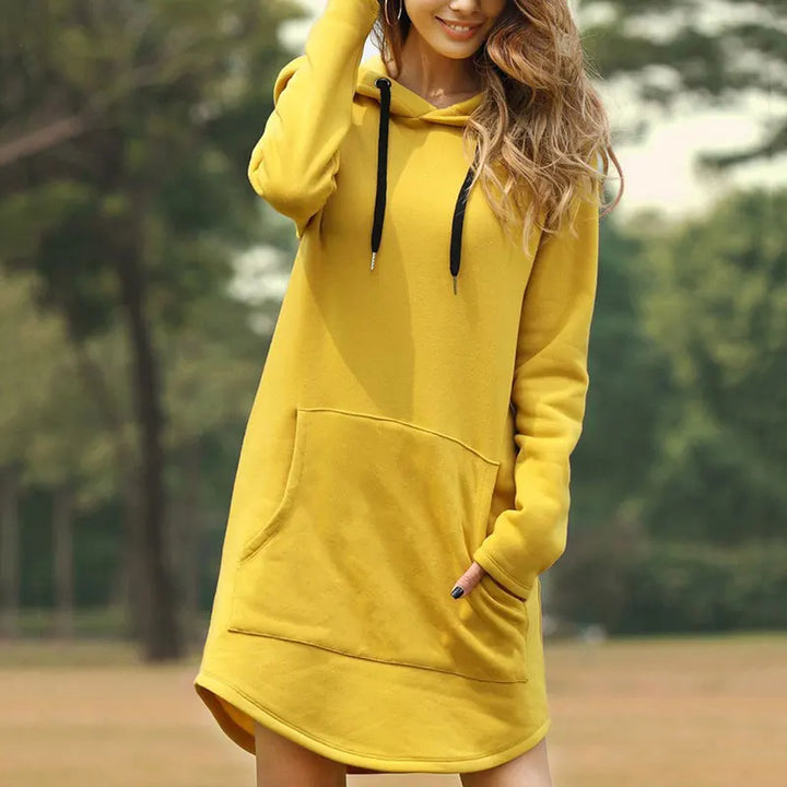 Levoire | Robe À Capuche Élégante Et Confortable Jaune