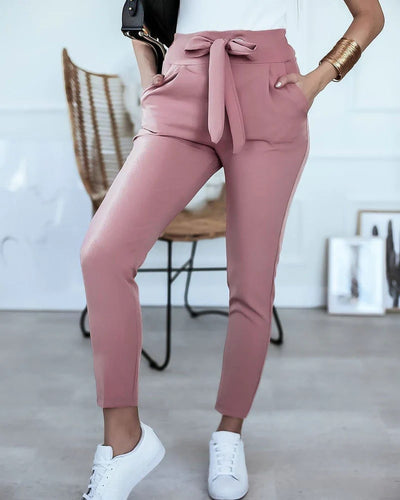 Levoire | Pantalon Élégant Avec Détail De Nœud Pour Femmes