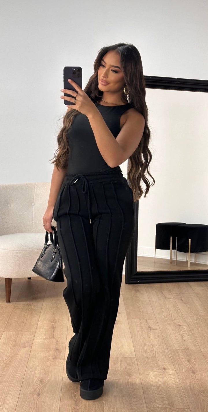 Levoire | Pantalon Femme Droit Avec Cordon Rayé