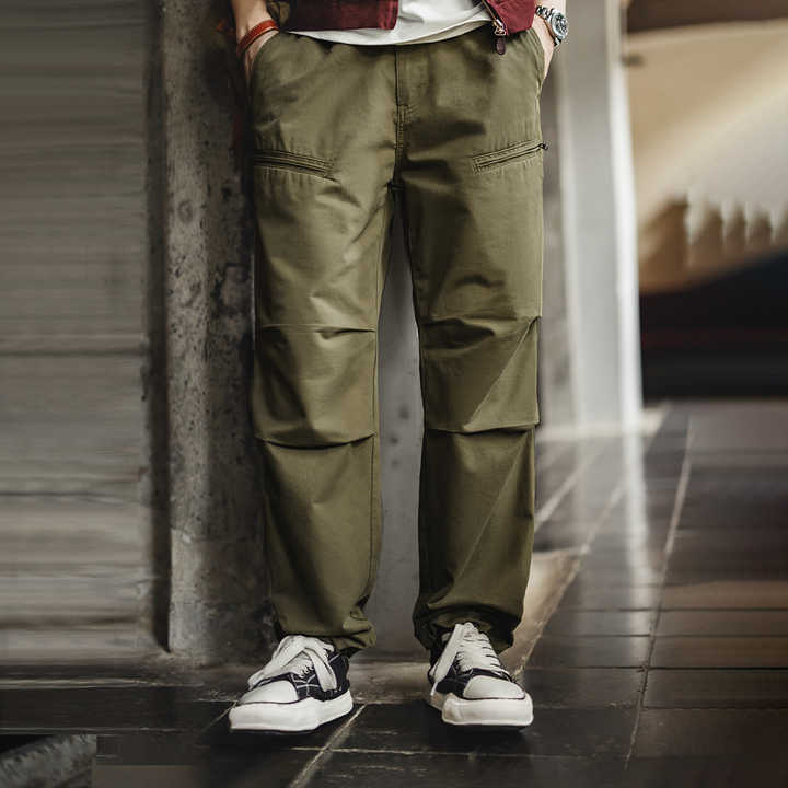 Levoire | Pantalon Cargo Rétro Avec Double Pince Et Cordon De Serrage