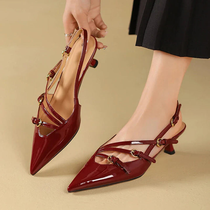 Levoire | Sandales En Cuir Rétro Avec Talon Et Boucle