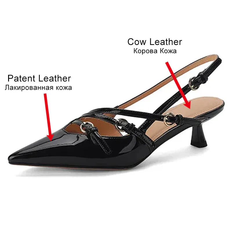Levoire | Sandales En Cuir Rétro Avec Talon Et Boucle