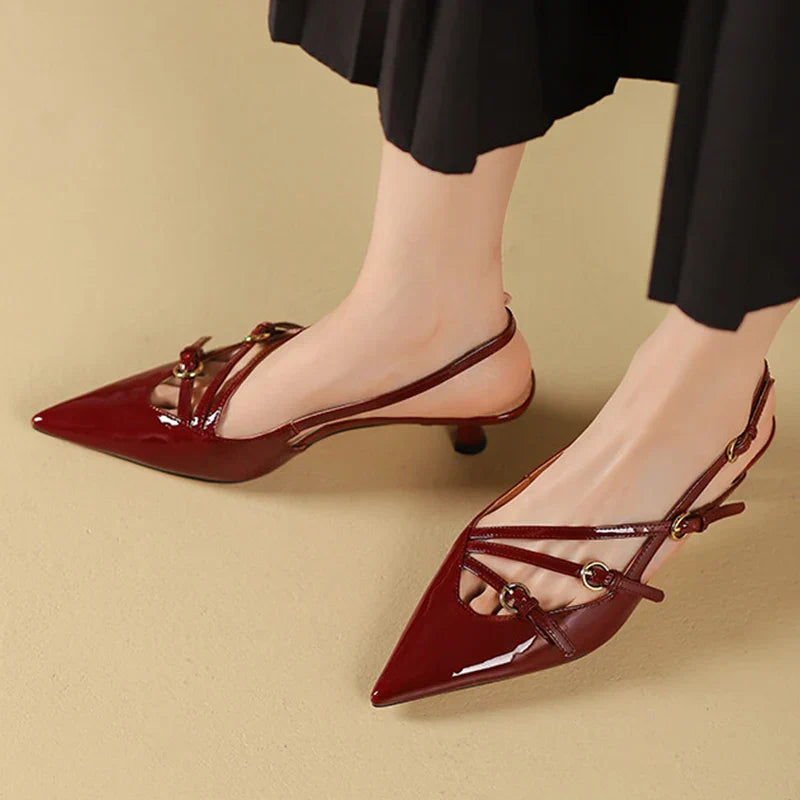 Levoire | Sandales En Cuir Rétro Avec Talon Et Boucle
