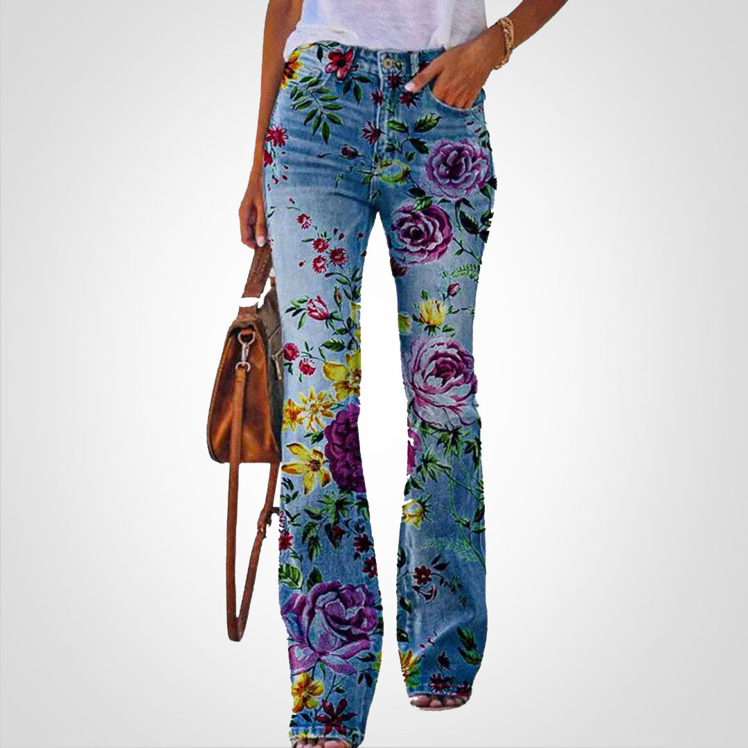 Levoire | Denim Fleur Motif Violet Rose