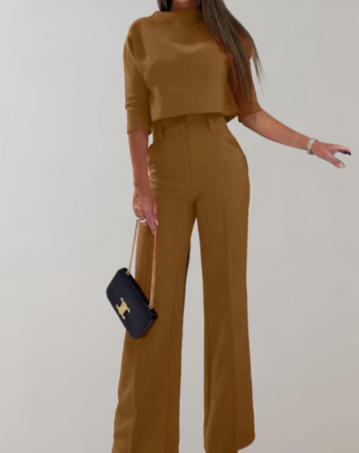 Levoire | Ensemble Élégant 2 Pièces Pour Dames De Bureau Jaune