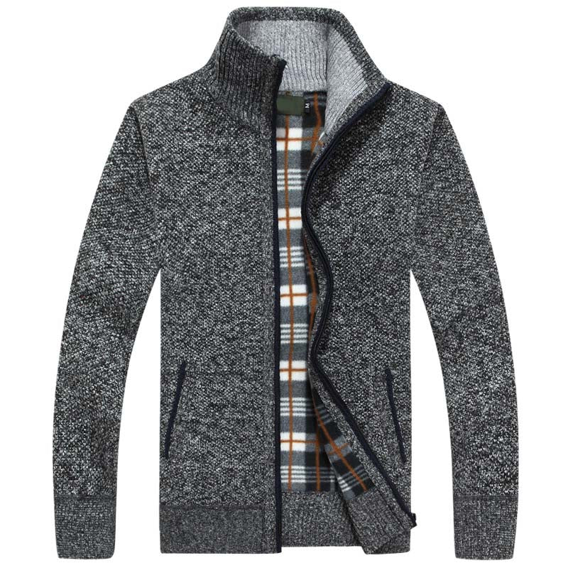 Levoire | Veste En Tricot Pour Hommes Avec Doublure En Polaire gris foncé
