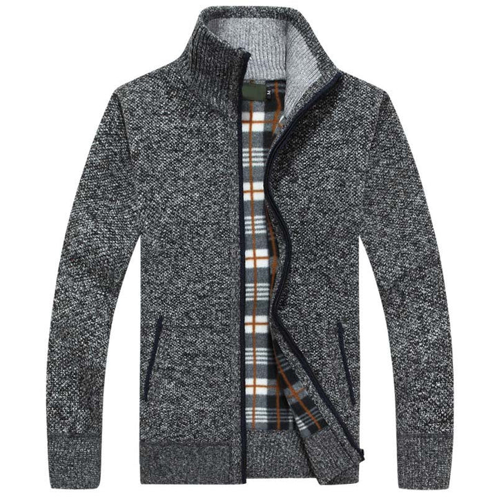 Levoire | Veste En Tricot Pour Hommes Avec Doublure En Polaire gris foncé