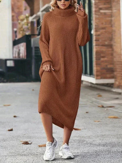 Levoire | Robe Élégante Chaude À Manches Longues Braun
