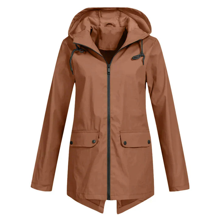 Levoire | Manteau Imperméable Avec Fermeture Éclair Pour Femmes Café