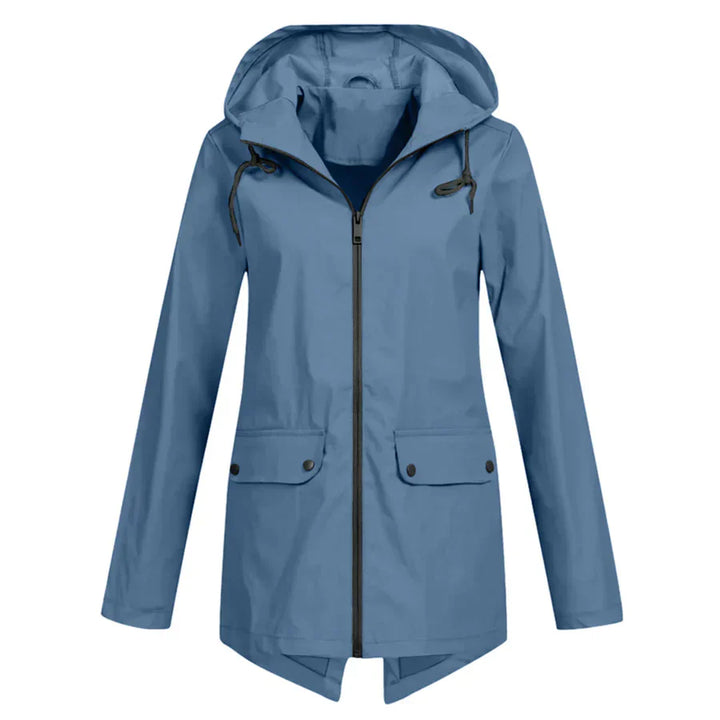 Levoire | Manteau Imperméable Avec Fermeture Éclair Pour Femmes Bleu