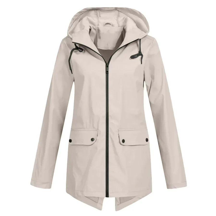 Levoire | Manteau Imperméable Avec Fermeture Éclair Pour Femmes Abricot