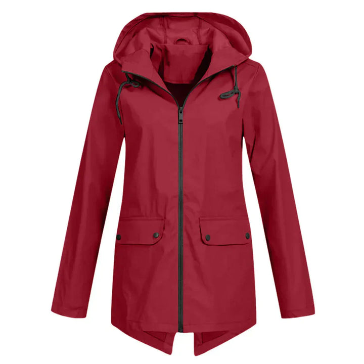 Levoire | Manteau Imperméable Avec Fermeture Éclair Pour Femmes Bordeaux