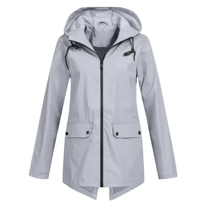Levoire | Manteau Imperméable Avec Fermeture Éclair Pour Femmes Gris