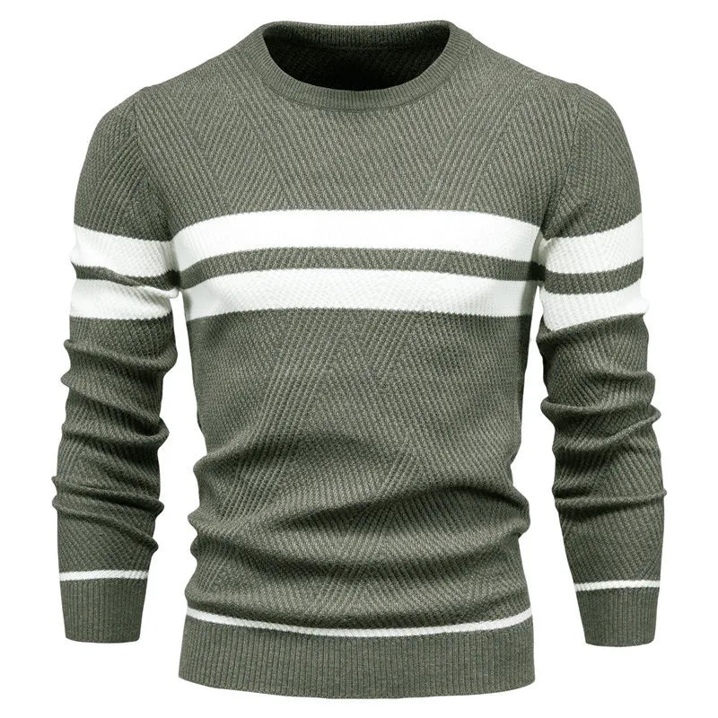 Levoire | Pull Avec Touche Classique Vert armée