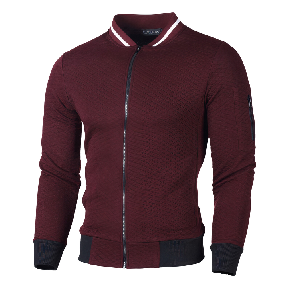 Levoire | Veste Minimaliste Pour Hommes Bordeaux