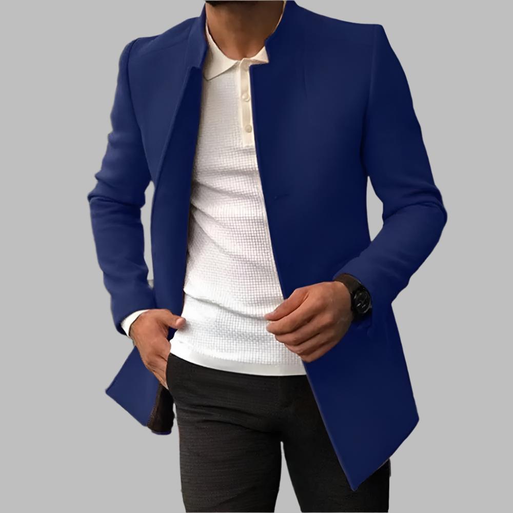 Levoire | Manteau Élégant En Laine Pour Homme Bleu royal